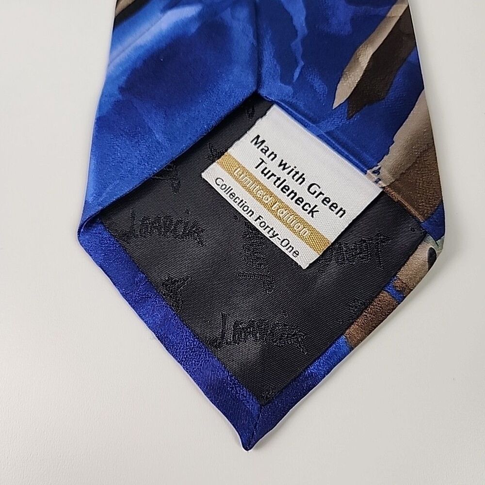 J Garcia Limited Edition Tie Man With Green Turtleneck Collection Forty-One Silk - Picture 4 of 5